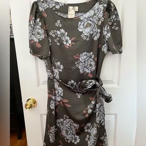 Floral satin dress